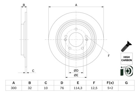 Тормозной диск BOSCH 0986479H01