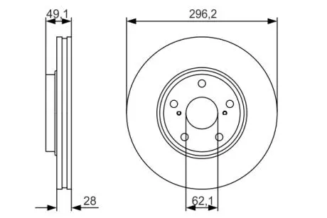 Тормозной диск BOSCH 0986479R28