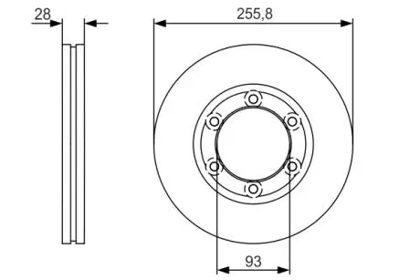 Диск тормозной BOSCH 0986479R37