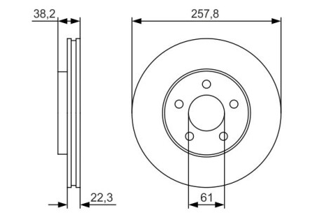 Тормозной диск BOSCH 0986479R56 (фото 1)