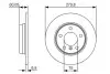 Тормозной диск BMW E36/E46 316/328 &#039;\&#039;R PR2 BOSCH 0986479S34 (фото 1)
