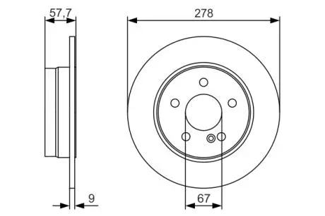 Тормозной диск BOSCH 0986479S96