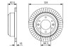 Диск гальмівний DODGE/HYUNDAI H100/H-1 \'\'R \'\'2,5 \'\'08>> BOSCH 0986479U29 (фото 1)