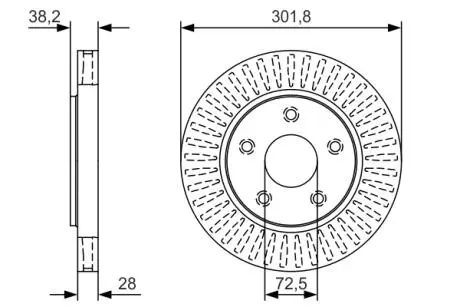 Тормозной диск BOSCH 0986479U45