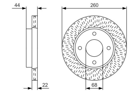 Тормозной диск BOSCH 0986479U54