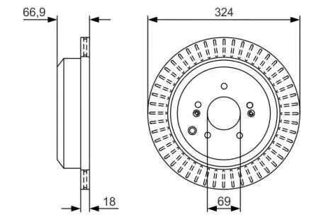 Тормозной диск BOSCH 0986479V10