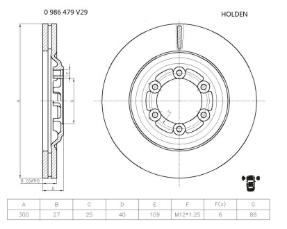 Тормозной диск BOSCH 0986479V29