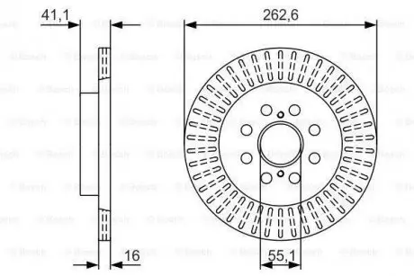 Тормозной диск - снят с выр-ва BOSCH 0986479V35