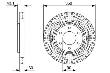 Диск гальмівний BOSCH 0 986 479 V51