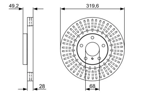 Диск тормозной INFINITI/NISSAN FX35/FX/Maxima \'\'F\'\'3,5-4,5\'\'02-08 BOSCH 0986479V60
