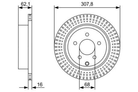 Диск тормозной INFINITI/NISSAN FX/M/Q70/Q50/JX/QX60/QX70/FX35/Murano/Pathfinder 3'5-4,5''08- BOSCH 0986479W11