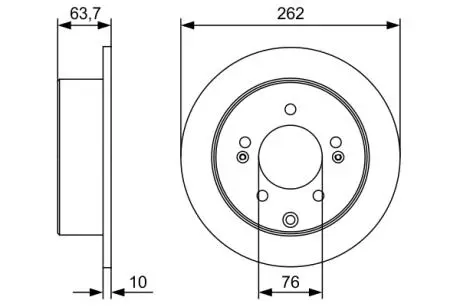 Диск тормозной HYUNDAI/KIA K3/Soul/Yue Dong/i30/Elantra R 1,6-2,0 08>> BOSCH 0986479W12