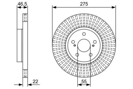 Диск гальмівний TOYOTA Corolla \'\'F \'\'1.8 \'\'99-09 BOSCH 0986479W13