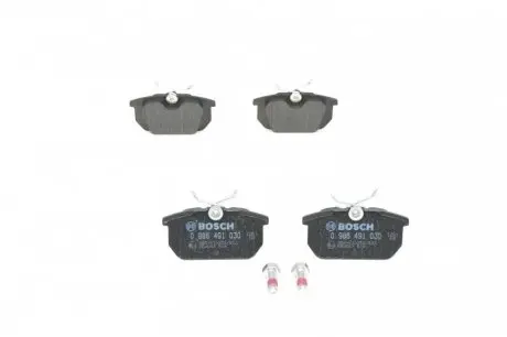 Тормозные колодки, дисковый тормоз.) BOSCH 0986491030