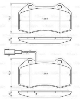 Тормозные колодки, дисковые. BOSCH 0986494228 (фото 1)