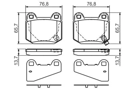 Гальмівні колодки MITSUBISHI/NISSAN/SUBARU Lancer Evo/350/Impreza "R "98-07 BOSCH 0986494229