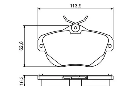 Тормозные колодки, дисковый тормоз.) BOSCH 0986494243