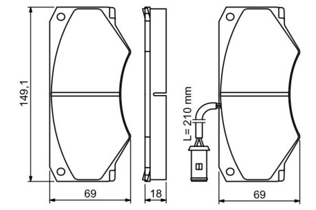 Тормозные колодки, дисковый тормоз.) BOSCH 0986494301