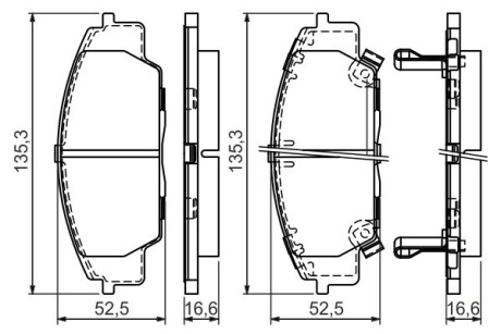 Тормозные колодки, дисковый тормоз.) BOSCH 0986494311