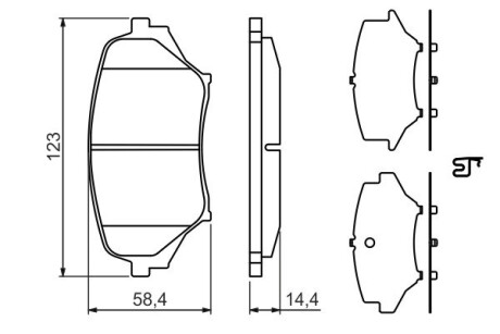 Гальмівні колодки, дискове гальмо (набір) BOSCH 0986494322