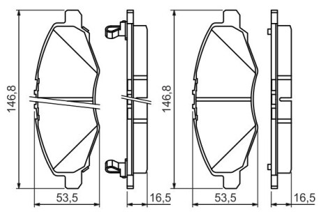 Тормозные колодки дисковые BOSCH 0986494326