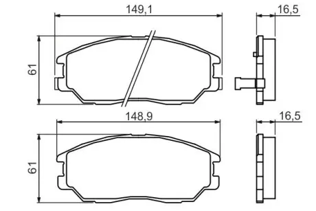 Тормозные колодки, дисковый тормоз.) BOSCH 0986494360 (фото 1)