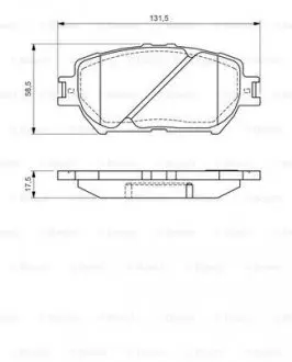 Колодки гальмівні (передні) Toyota Camry 90-02/Corolla 87-02/Rav4 94-00 BOSCH 0 986 494 363