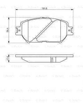 Тормозные колодки LEXUS GS300 "F "05-11 BOSCH 0986494418 (фото 1)