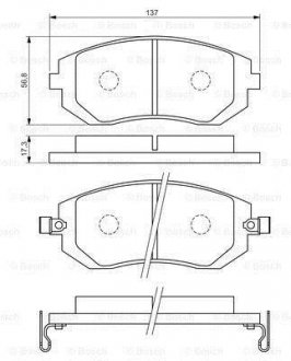 Тормозные колодки (передние) Subaru Forester/Impreza/Legace V/Outback 10- BOSCH 0 986 494 558