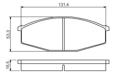 Колодки гальмівні (передні) Nissan Patrol 2.8/3.2 TD 79-98 BOSCH 0 986 494 566