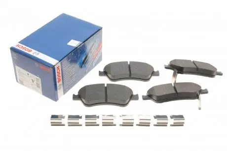 Тормозные колодки (передние) Toyota Auris 06-12/Corolla 06-14 (с прижимной пластиной)) BOSCH 0 986 494 638