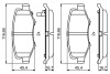 Колодки гальмівні (задні) Jeep Cherokee 08-/Compass 06-/Wrangler 07-/Dodge Nitro 06-12 BOSCH 0 986 494 706 (фото 7)