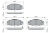 Комплект гальмівних колодок передн, NISSAN CARAVAN, URVAN 2.0 07.81-09.07 BOSCH 0986494901 (фото 7)