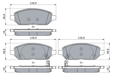 Гальмівні колодки KARL (C16), 01.15-03 BOSCH 0986494906