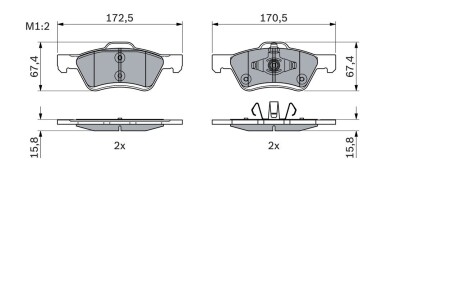 Колодки гальмівні дискові BOSCH 0 986 494 960