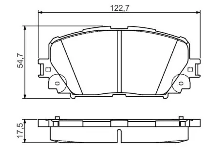 Тормозные колодки дисковые TOYOTA Yaris/Prius \'\'F "06>> PR2 BOSCH 0986495109