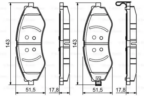 Гальмівні колодки дискові - заміна на 0986424474 BOSCH 0986495116 (фото 1)