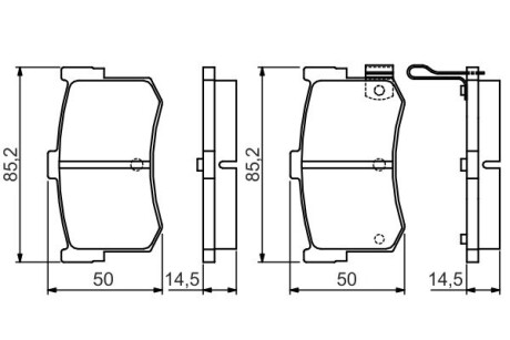 Дисковые тормозные колодки BOSCH 0986495121 (фото 1)