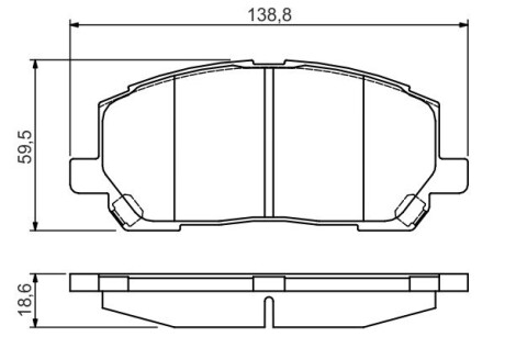 Гальмівні колодки (набір) BOSCH 0986495126