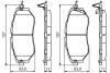 Колодки гальмівні (передні) Subaru Forester/Legacy/Impreza 03- (Akebono) BOSCH 0 986 495 156 (фото 1)