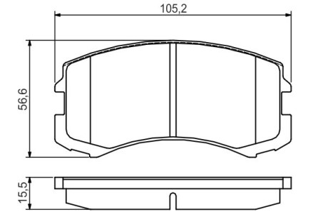 Дискові гальмівні колодки BOSCH 0986495158 (фото 1)