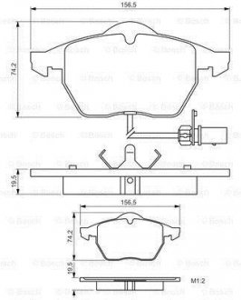 Тормозные колодки (передние) Audi A4/A6/Skoda Superb/VW Passat 1.9TDI/2.5TDI 95- BOSCH 0 986 495 232