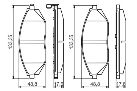 Дисковые тормозные колодки BOSCH 0986495349