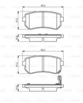 Тормозные колодки (задние) Hyundai Accent/I20/I30/Ix35/Sonata/Kia Ceed/Rio/Sportage 1.2-3.3 05- BOSCH 0 986 495 354 (фото 1)