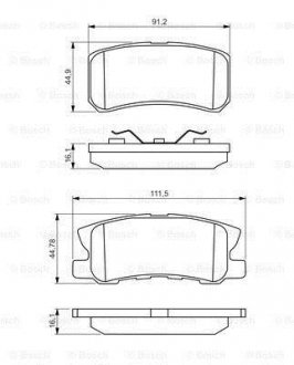 Тормозные колодки (задние) Mitsubishi Outlander 06-12/Pajero 90-/Peugeot 4007/4008 07- BOSCH 0 986 495 357 (фото 1)