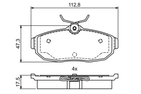 Колодки тормозные дисковые BOSCH 0986495401