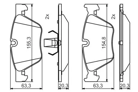 Тормозные колодки (передние) BMW 3 (E90-93) 04-/ X1 (E84) 09- (Ate-Teves) Q+ BOSCH 0986495480 (фото 1)
