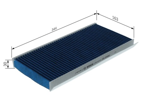 Салонний фільтр з активованим вугіллям FOCUS I (DAW, DBW), BOSCH 0986628616