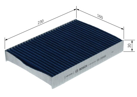 Салонний фільтр з активованим вугіллям MEGANE I (BA0/1_), 0 BOSCH 0986628626