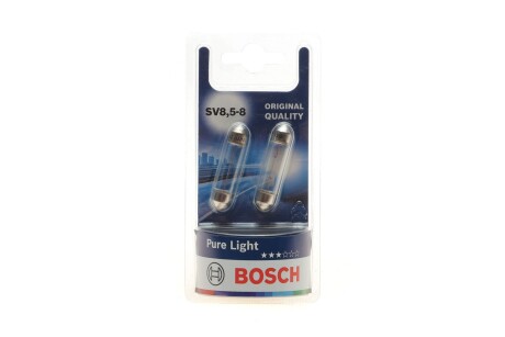 Лампа 10W 12V SV8.5-8 блистер 2 шт. - кратн. 20 шт – временно недоступен BOSCH 1987301014